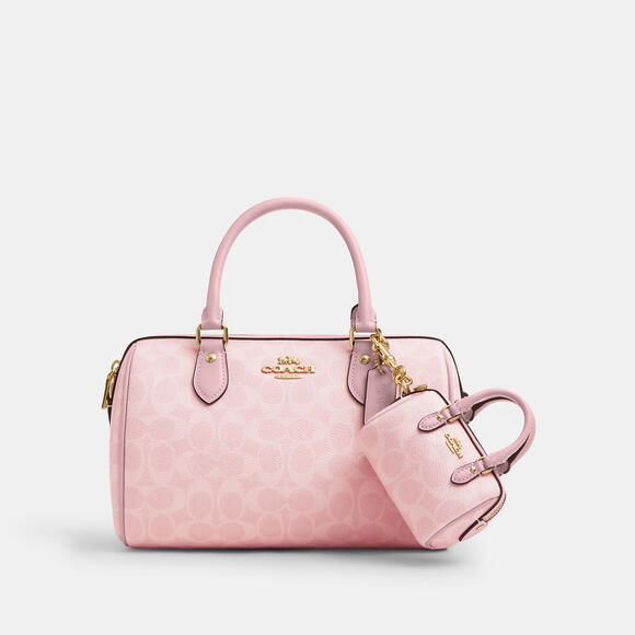 Mini Rowan Bag Charm In Signature Canvas - Picture 2 of 2